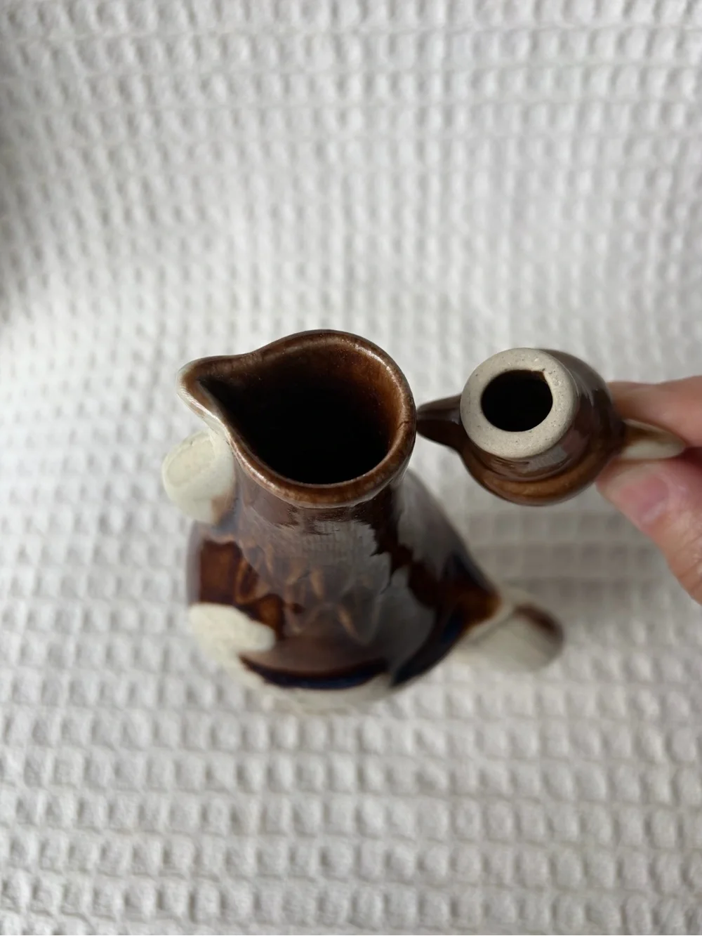 Vintage Mid-Century Ceramic Rooster Liqueur Decanter Set With Matching Cups